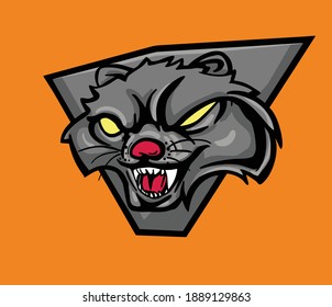 The cat epsort logo design illustration, rhino mascot logo design for gaming club