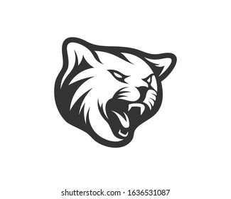Cat Esport gaming mascot logo template Vector. Modern Head Cat Logo Vector