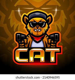 Cat Esport Logo Mascot Design