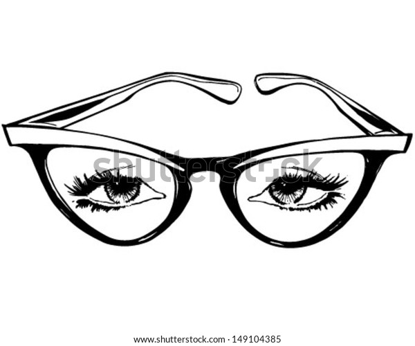 Lunettes D Oeil De Chat Illustration Image Vectorielle De Stock Libre De Droits