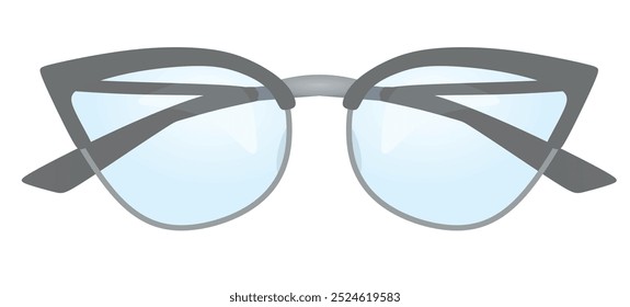 Cat eye glasses. vector illustration