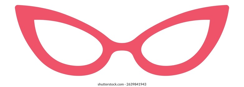 Cat eye glasses in vibrant pink symbolizing femininity, fashion, and a touch of retro charm, perfect for adding a touch of elegance to any look
