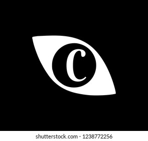 cat eye from letter c logo