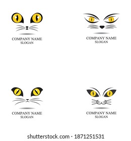 cat eye logo design icon