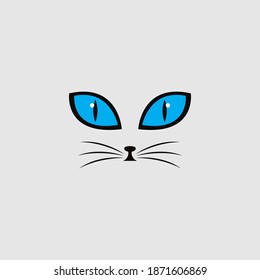 cat eye logo design icon