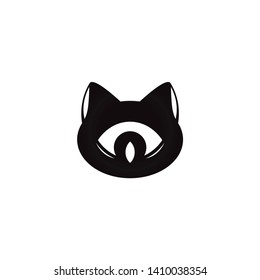 Cat eye logo vector illustration