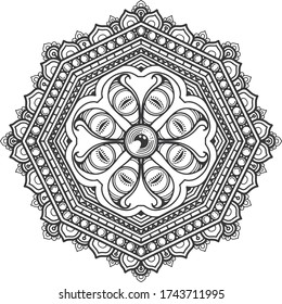 cat eye mandala coloring book. t-shirt print