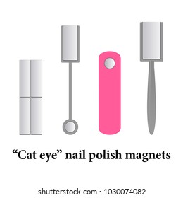 "Cat eye" nail polish magnets