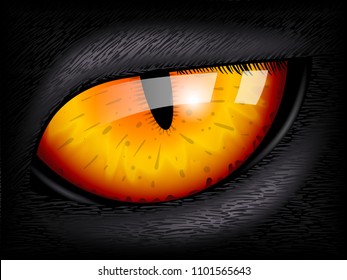 Cat eye. Realistic 3D image