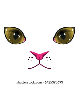 Cat eye. Simple flat vector illustration.