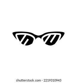 cat eye sunglasses frame glyph icon vector. cat eye sunglasses frame sign. isolated symbol illustration
