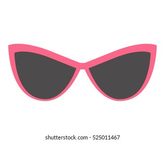 Cat eye sunglasses icon. Flat design. Fashion element. Simple and minimalistic. Vector illustration.