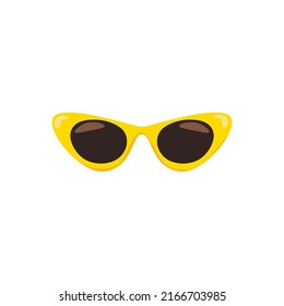 Cat eye sunglasses. Simple vector illustration, design element