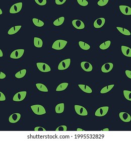Cat eyes abstract seamless pattern. Modern mystic texture for decor, print, fabric, textile, wrapping paper. Vector illustration