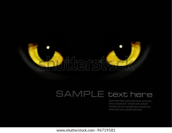 猫眼睛在黑暗的夜晚 矢量背景 库存矢量图 免版税 猫眼睛在黑暗的夜晚 矢量背景 库存矢量图 免版税