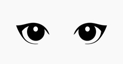 Cat Eyes Icon. Vector Illustration.
