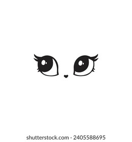 Cat eyes look cute cutie 
