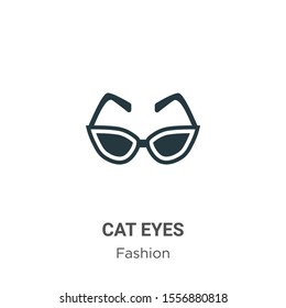 Cat eyes vector icon on white background. Flat vector cat eyes icon symbol sign from modern fashion collection for mobile concept and web apps design.