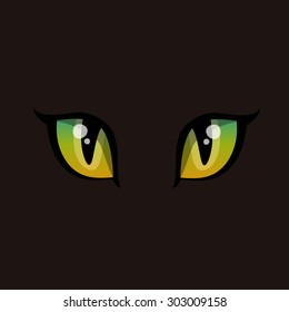 cat eyes vector illustration