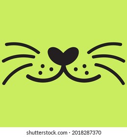 cat face art ote bag design vector illustration for use in design and print poster canvas