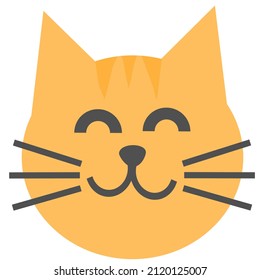 Cat face cartoon icon illustration vector.