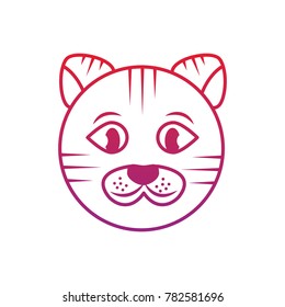 cat face cartoon pet icon image  bird tropical icon image