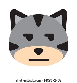 Cat face character. A cute kitten Vector illustration for greeting card, invitation. - Vector