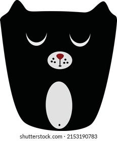 Cat face coffee cup design