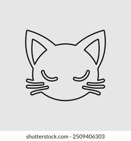 CAT FACE FOR COLORING BOOK , COLORING PAGE