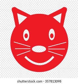 Cat Face emotion Icon Illustration sign design