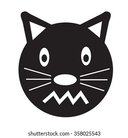 Cat Face emotion Icon Illustration sign design