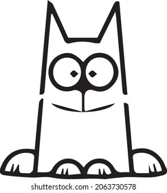 Cat face icon black and white design vector illustration