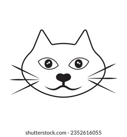 Cat face icon. Cat head icon. Vector illustration. Animal Logotype . Animal, pet symbol.
