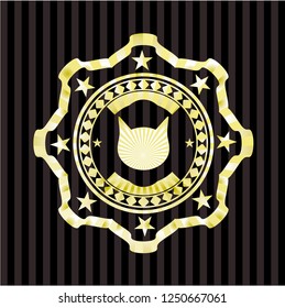 cat face icon inside shiny badge