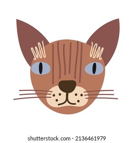 Cat Face Icon. Vector illustration.