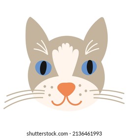 Cat-Gesichtssymbol. Vektorgrafik.