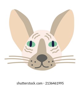 Cat-Gesichtssymbol. Vektorgrafik.