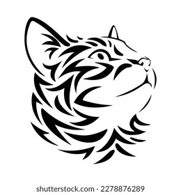 Cat face illustration drawing icon svg