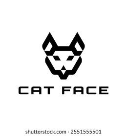 cat face logo design for your brand or etc