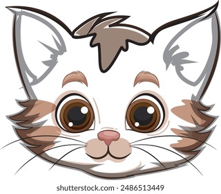 Cat face logo icon art design eps 10