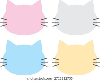 Conjunto de marco en forma de cara de gato
