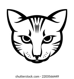 Cat face, siamese cat, pet, animal mascot. Cat logo template. Vector illustration