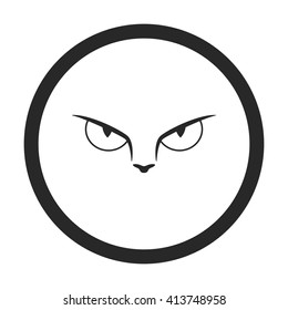 Cat face sign simple icon on  background