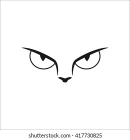 Cat face sign simple icon on  background