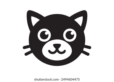 cat face silhouette vector art