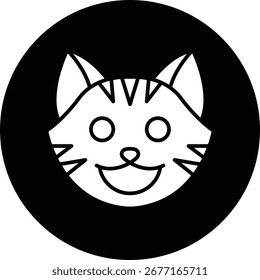 Cat Face single vector icon illustration