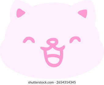 cat face sticking out tongue in bright neon color