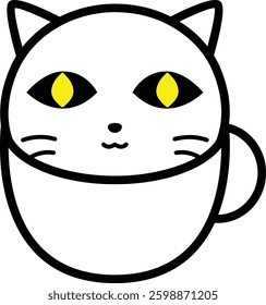 Cat Face in a Teacup