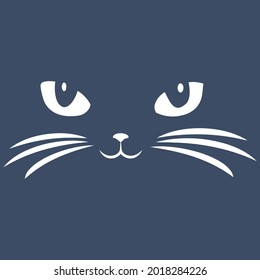 cat face unisex art wo art one design vector illustration for use in design and print poster canvas