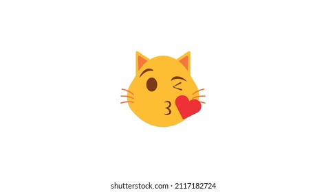cat face vector emoji.vector emoji illustration.